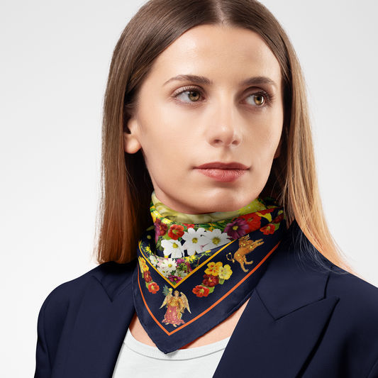 Elegance Unveiled: The 'Wild Elegance' Silk Scarf Collection