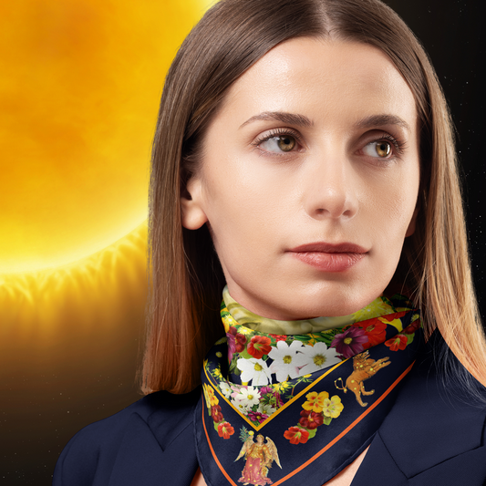 Astrology: The Sun God Organic Silk Twill Scarf