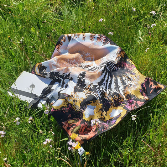 Fossil and Buddleia Organic Silk Twill Scarf