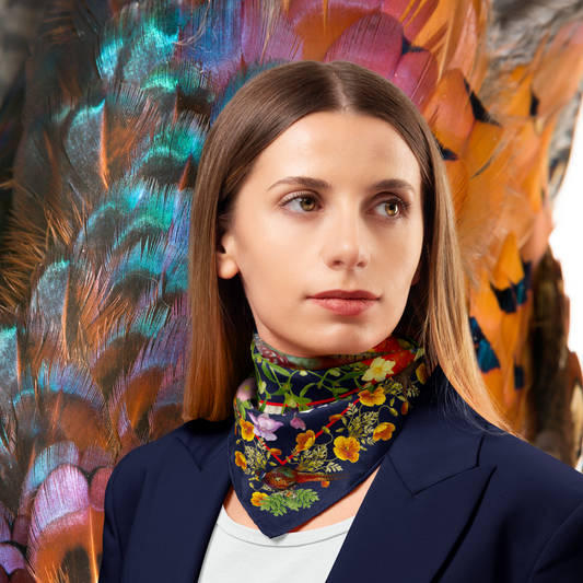 The Exquisite Pheasant Organic Silk Scarf