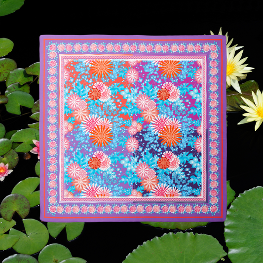 Discover the Beauty of Waterlilies Organic Silk Twill Scarf