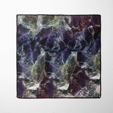 Blue John Stone Silk Twill Scarf - Square