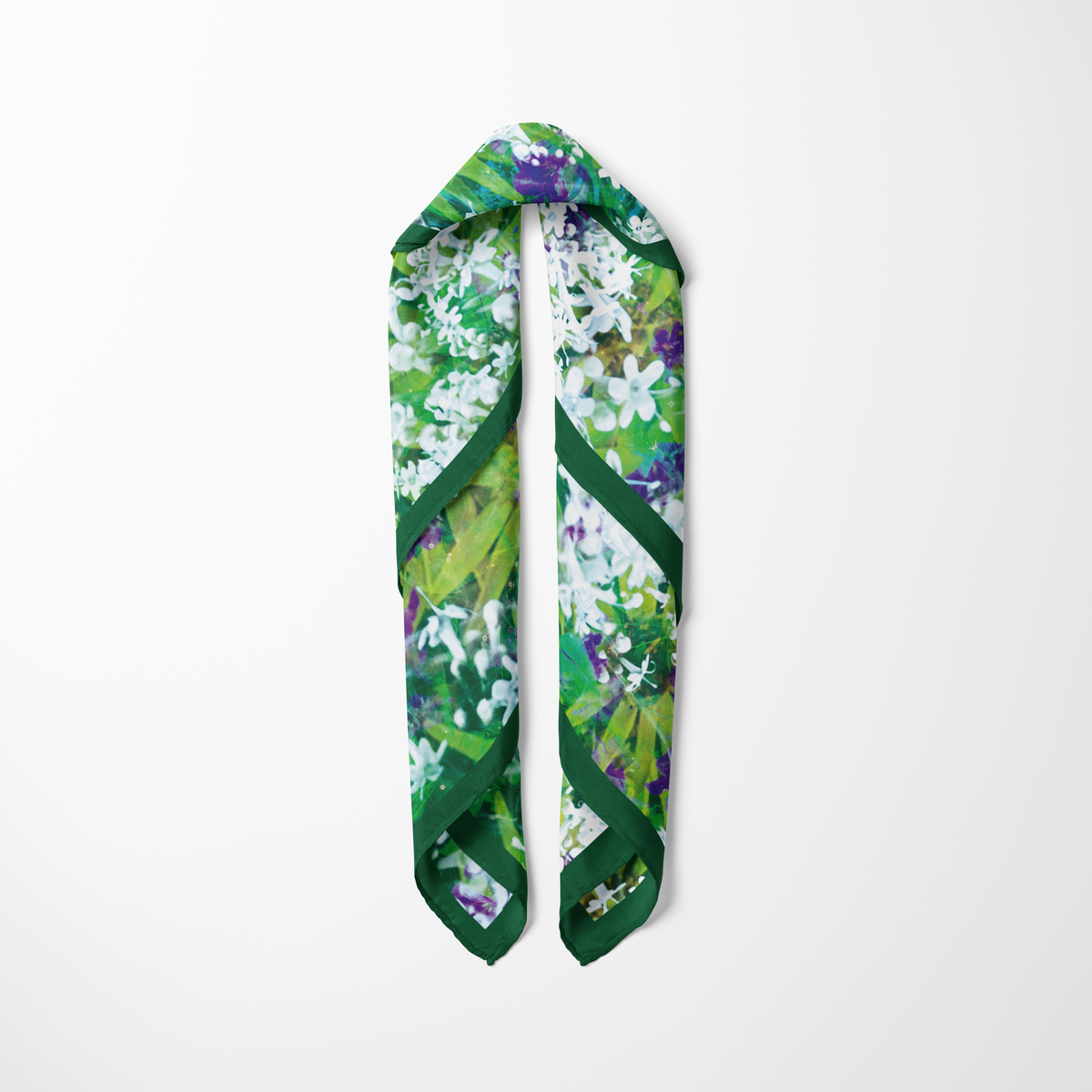 Wild Flowers Organic Silk Twill Scarf