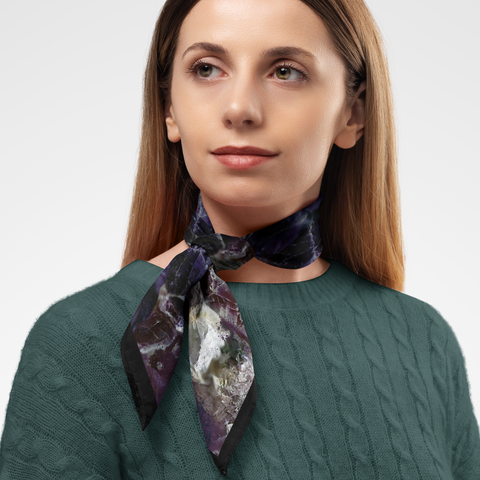 Blue John Stone Organic Silk Twill Scarf