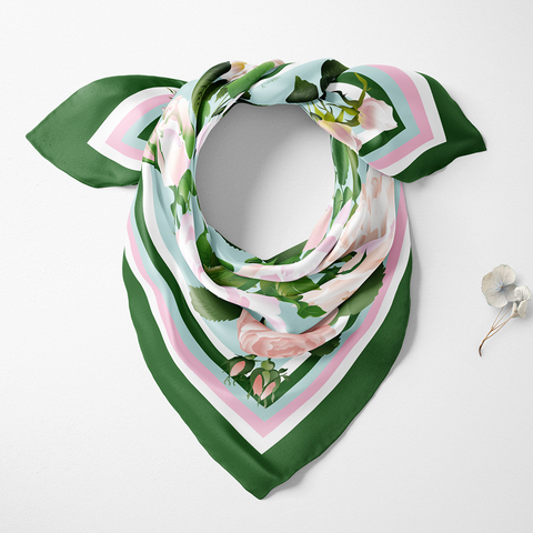 Rose Organic Silk Twill Scarf