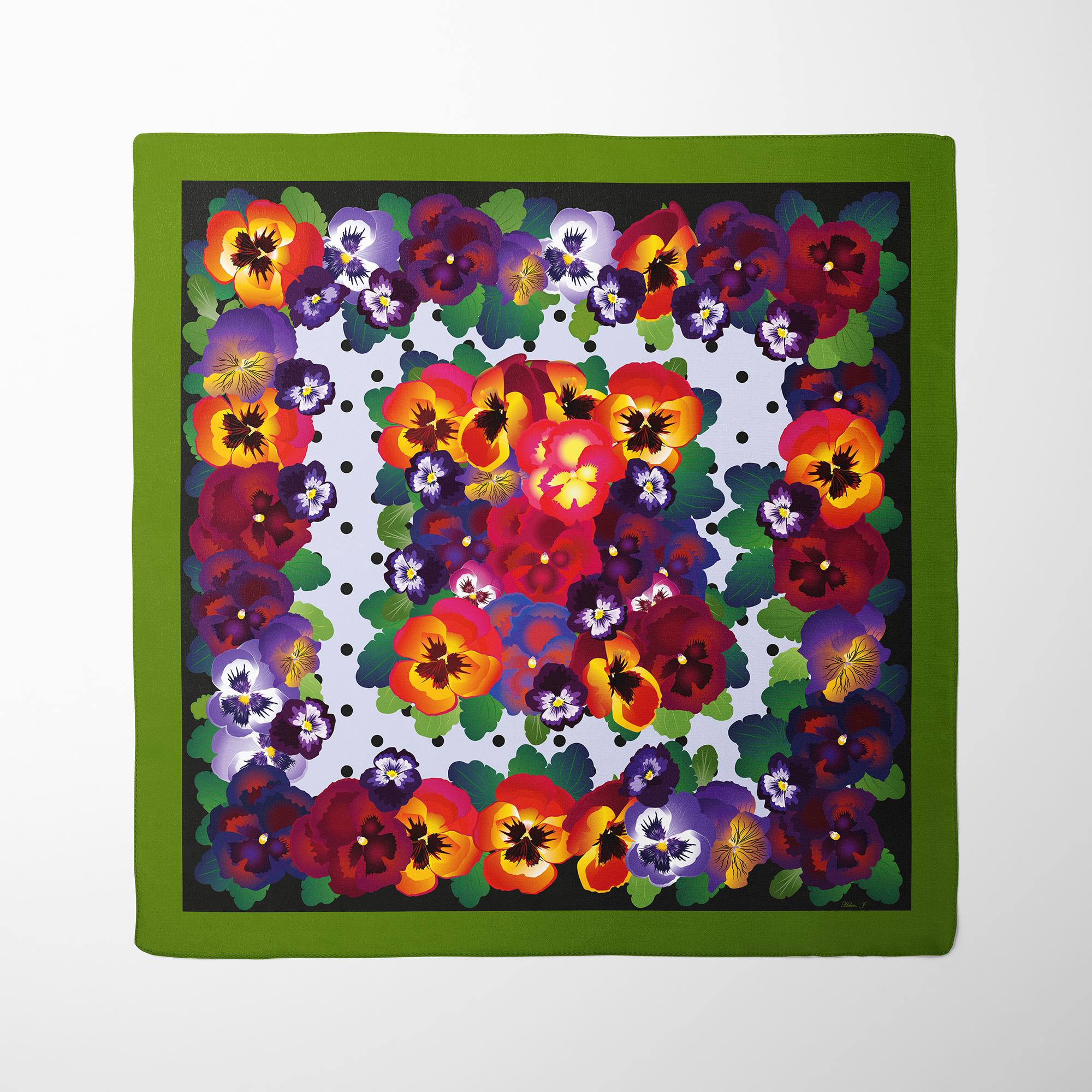 Pansy Organic Silk Twill Scarf