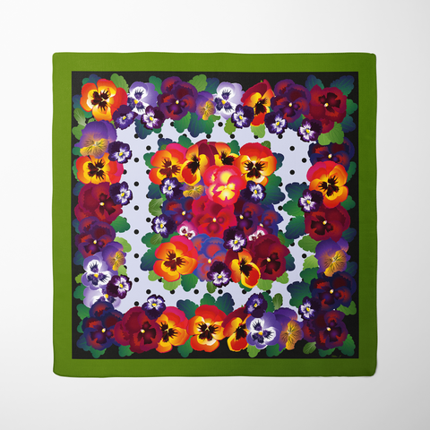 Pansy Organic Silk Twill Scarf