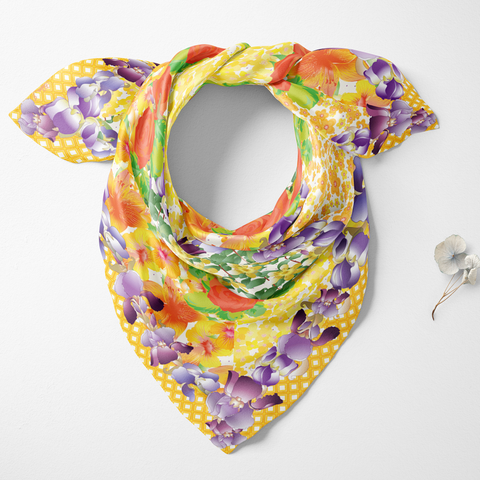 iris Organic Silk Twill Scarf