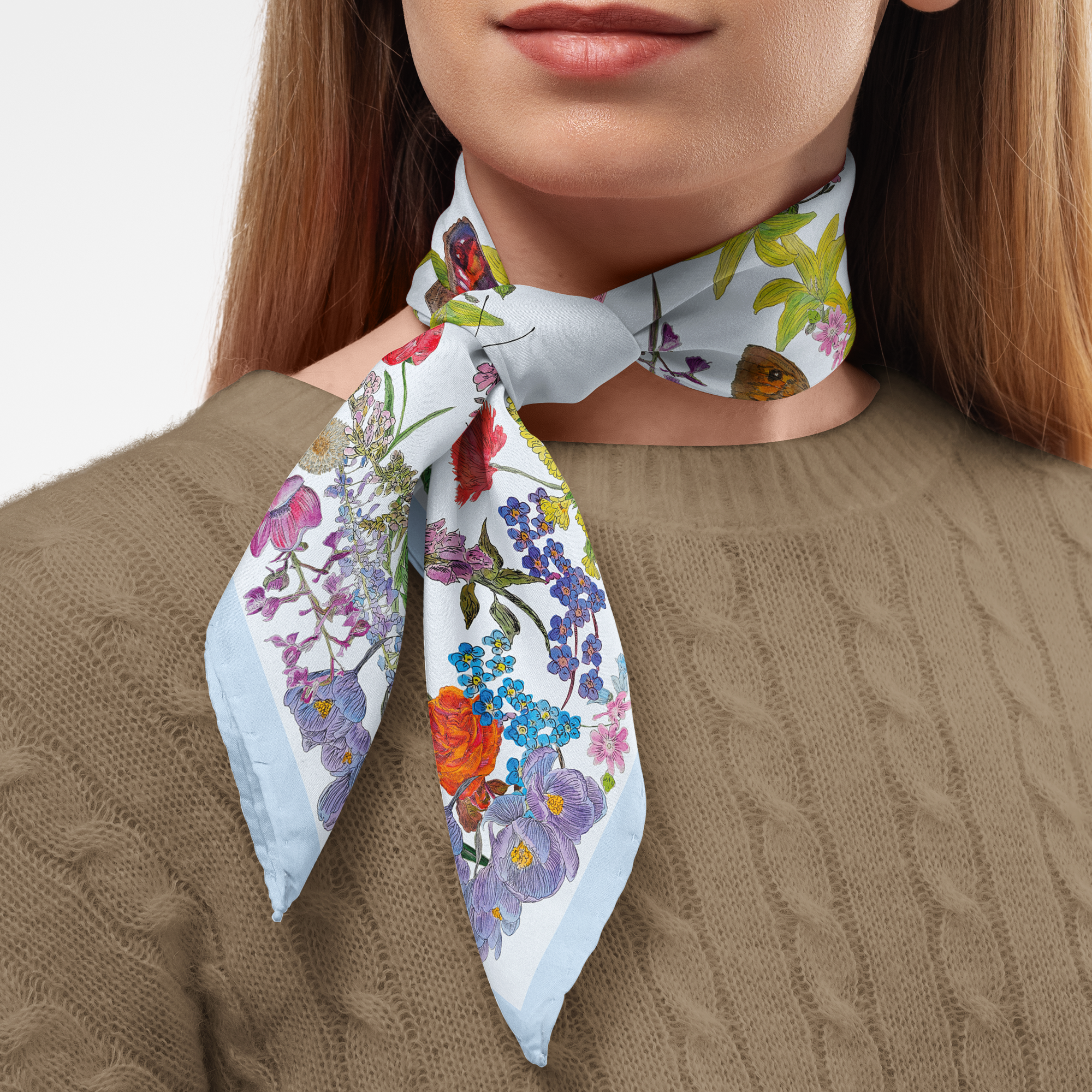 Peak Flora Organic Silk Twill Scarf