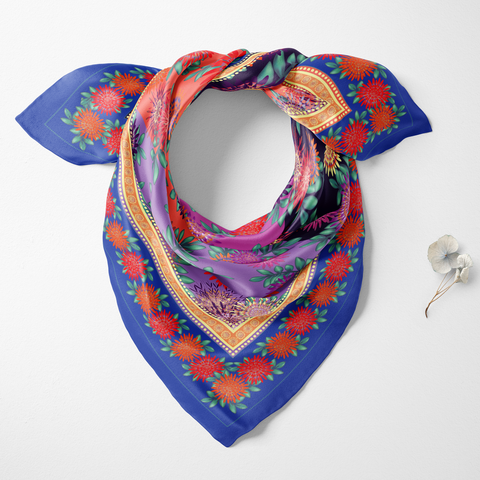 Dahlia Organic Silk Twill Scarf | Silktopia