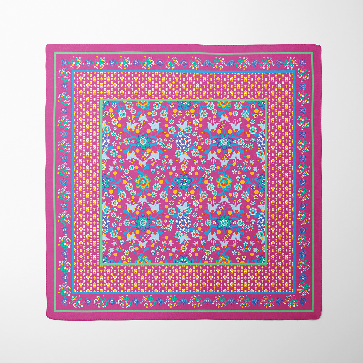 Nordic Pink Organic Silk Twill Scarf