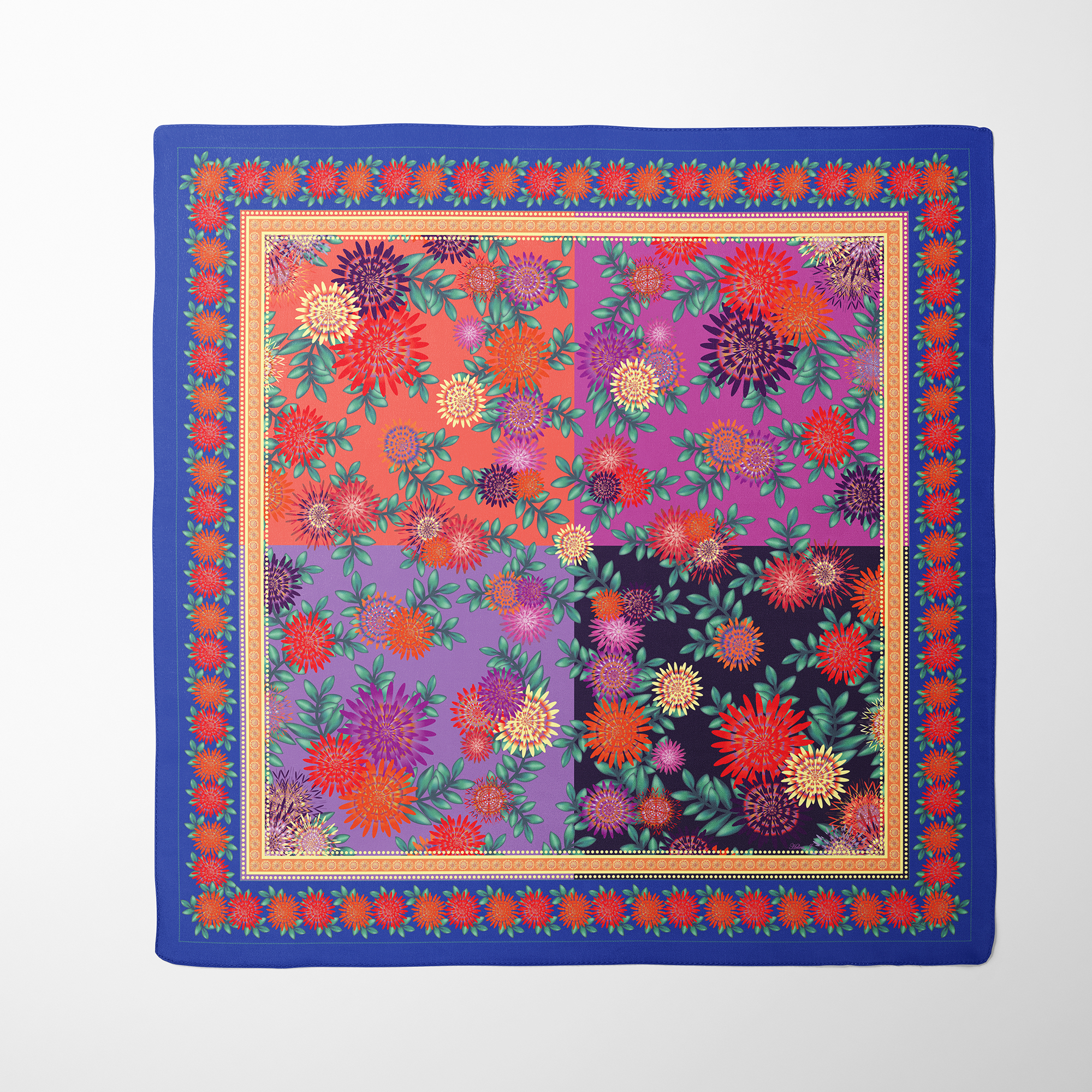 Dahlia Organic Silk Twill Scarf | Silktopia