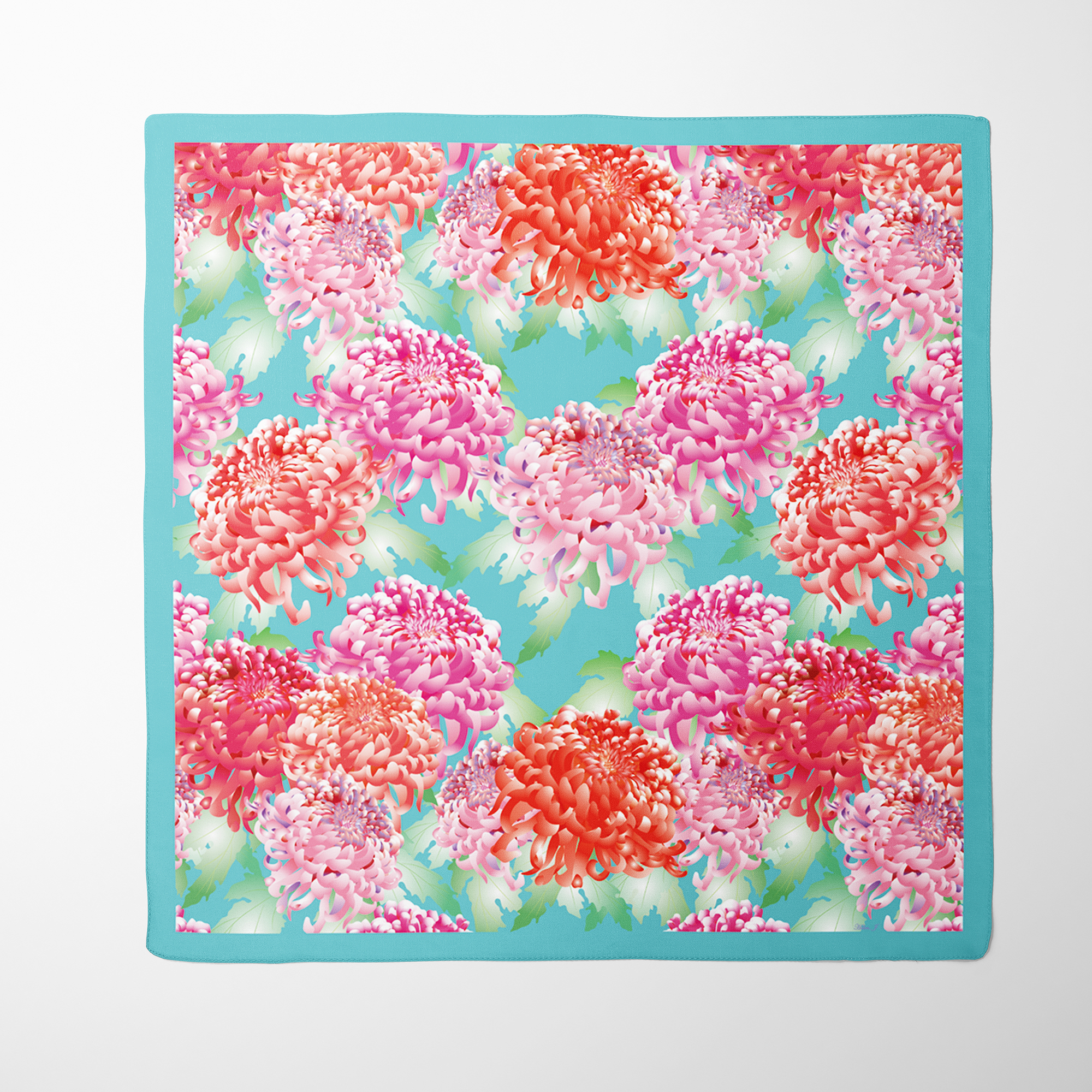 Chrysanthemum Organic Silk Scarf | Silktopia