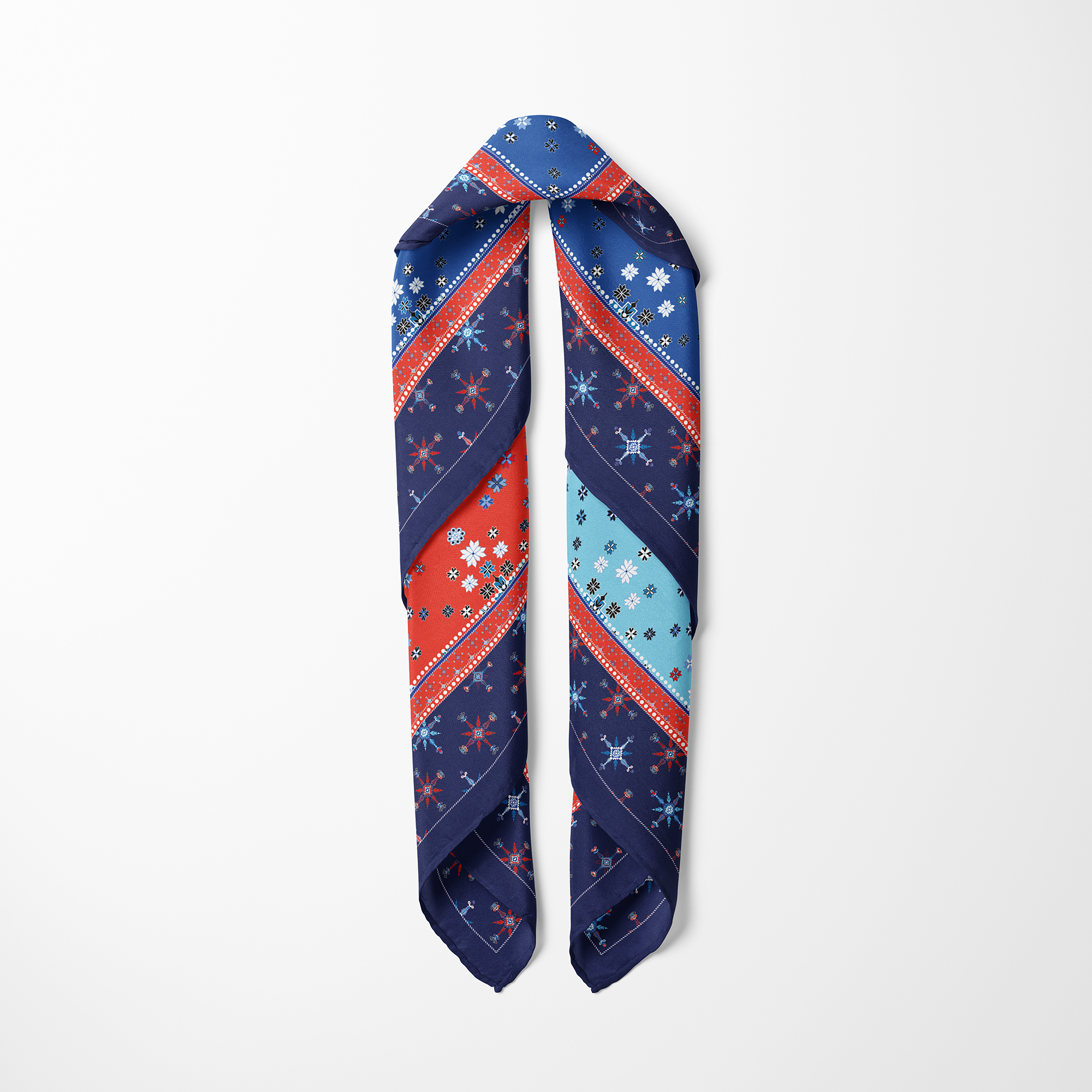 Nordic Star Emblem Silk Scarf