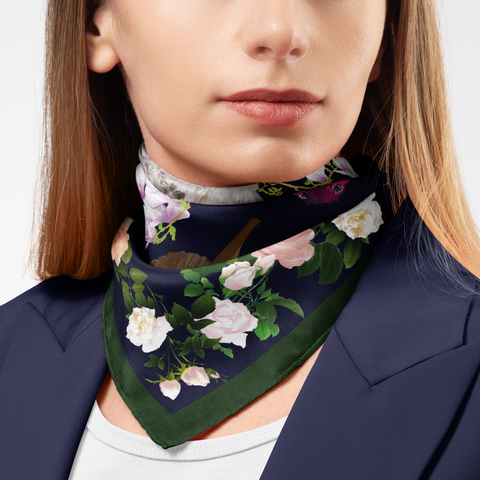 Secret Garden Organic Silk Twill Scarf