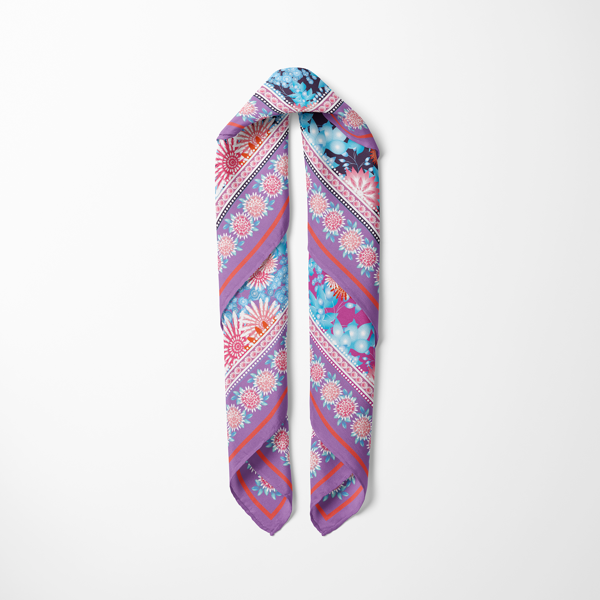 Waterlilies Organic Silk Twill Scarf | Silktopia