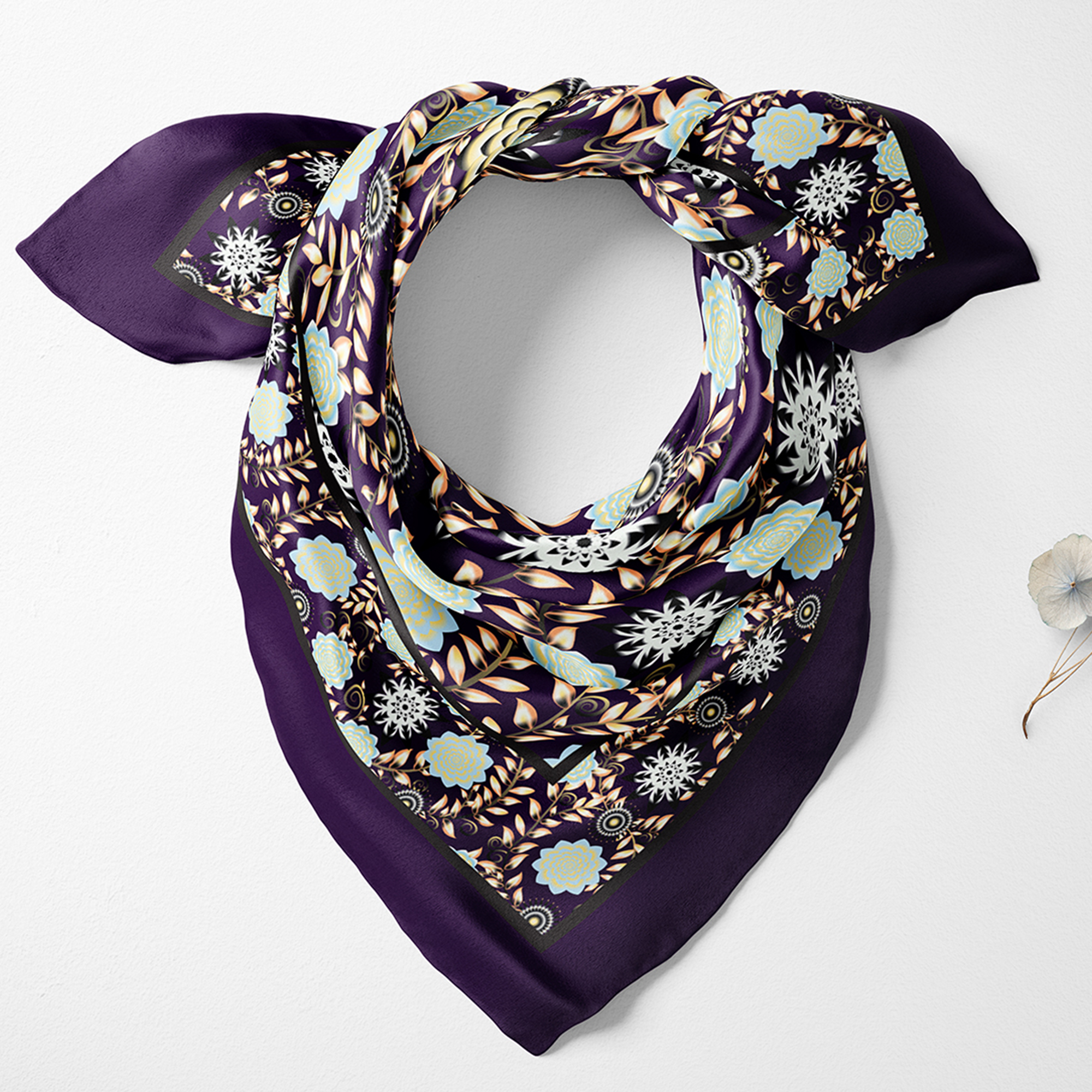 Lotus Organic Silk Twill Scarf