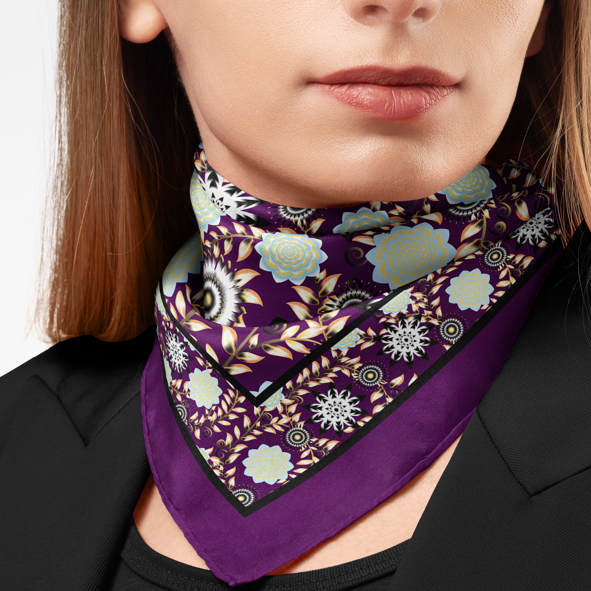 Lotus Organic Silk Twill Scarf