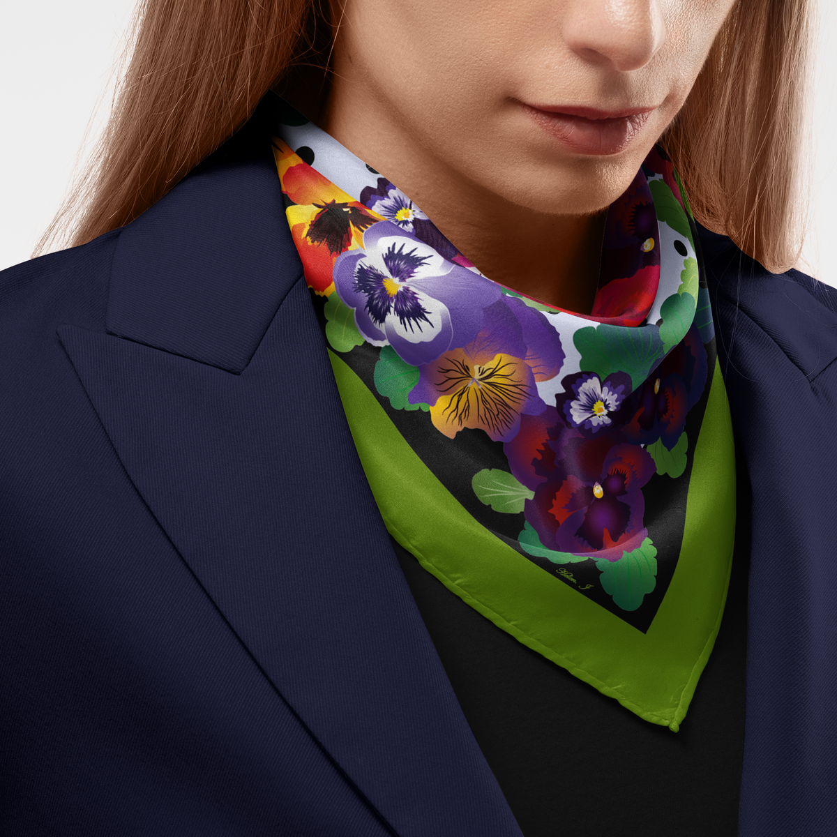 Pansy Organic Silk Twi;; Scarf | Silktopia