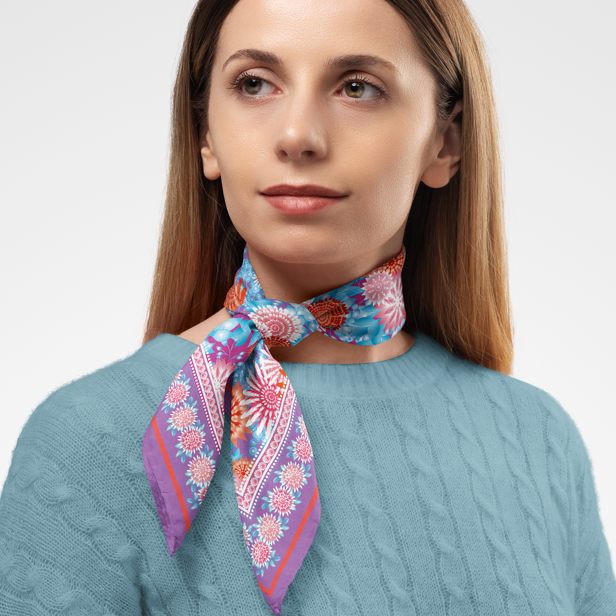 Waterlilies Organic Silk Twill Scarf | Silktopia