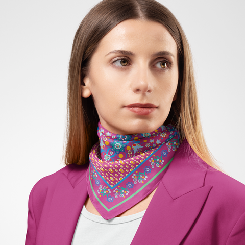 Nordic Pink Organic Silk Twill Scarf