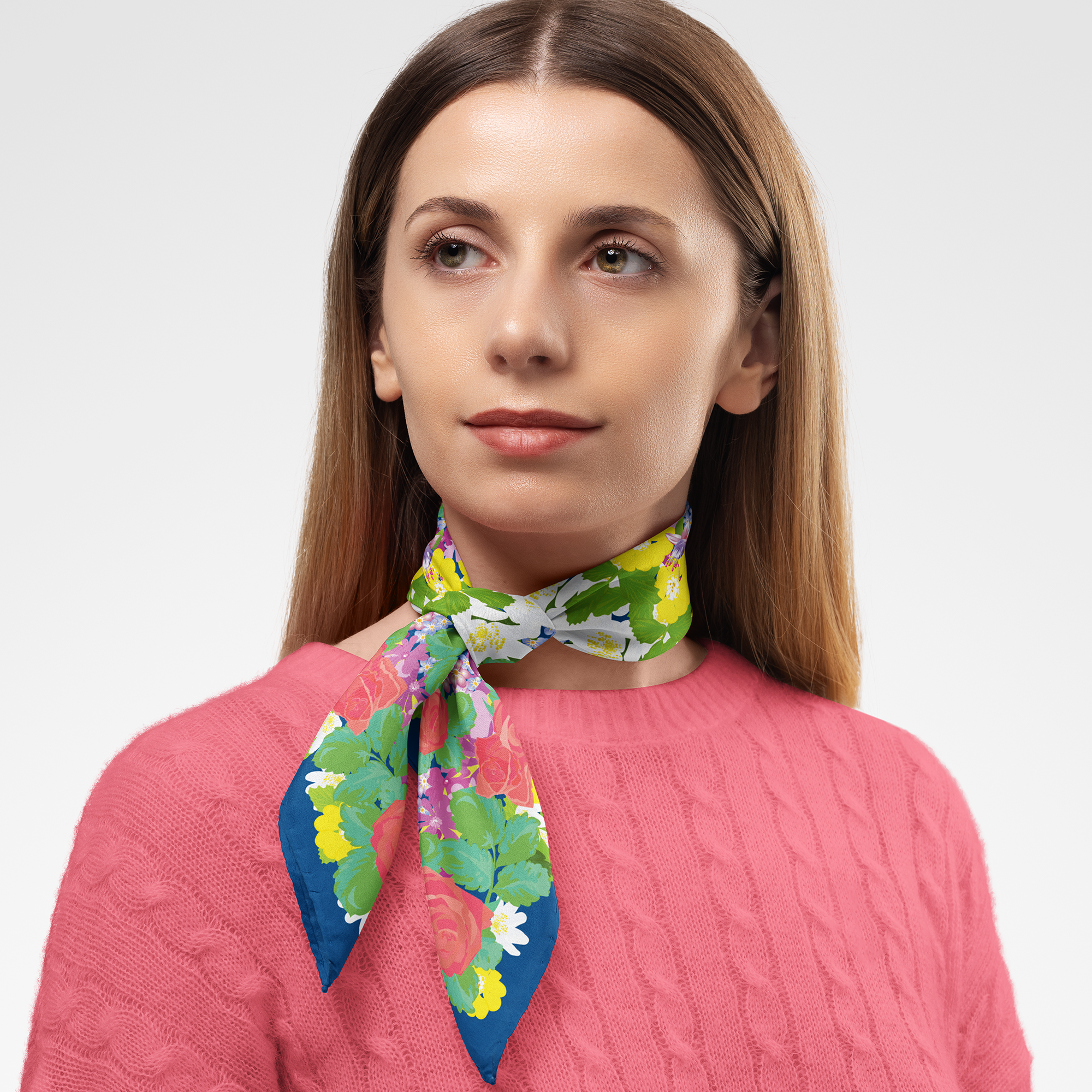 Spring Flowers ilk Scarf