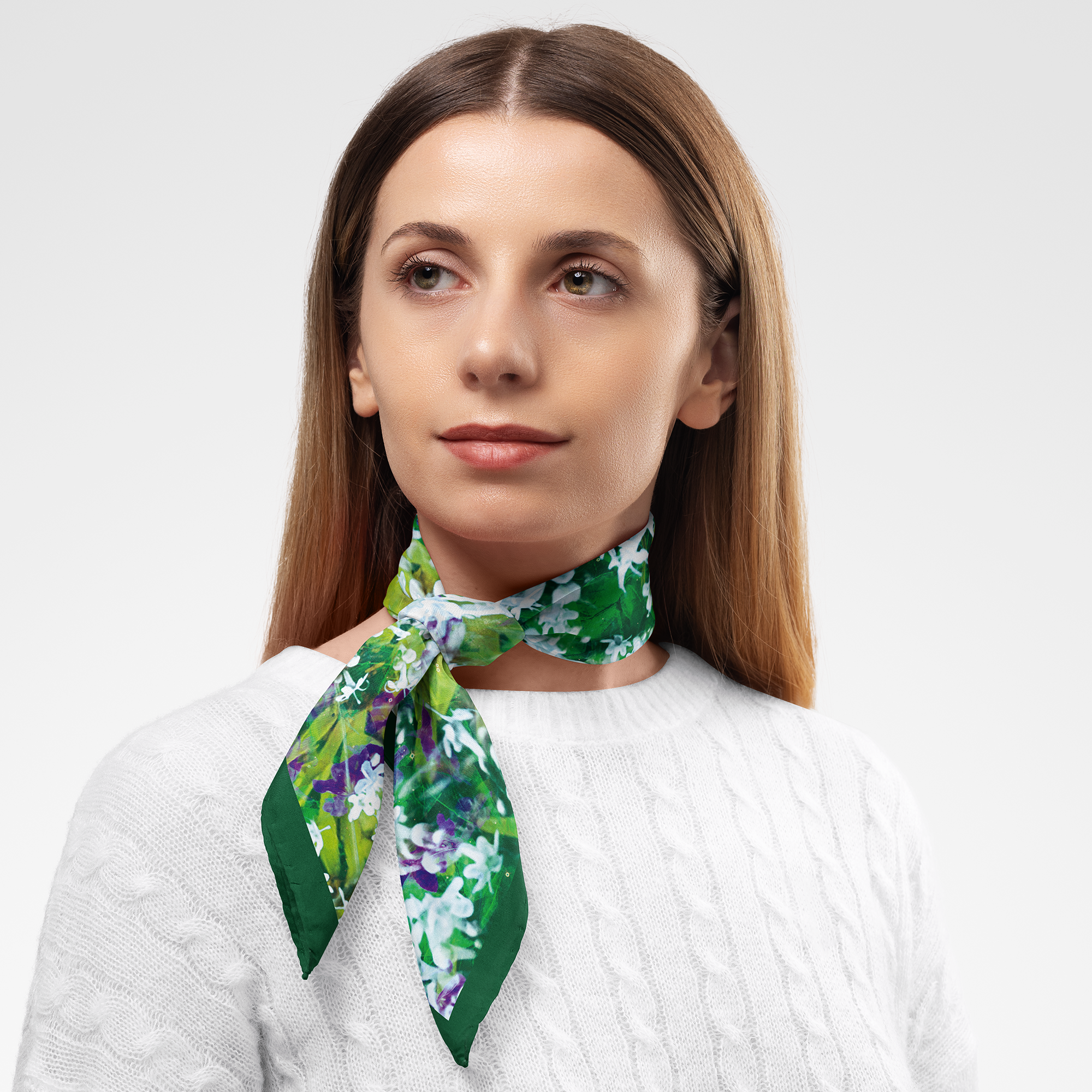 Wild Flowers Silk Twill Scarf | Silktopia