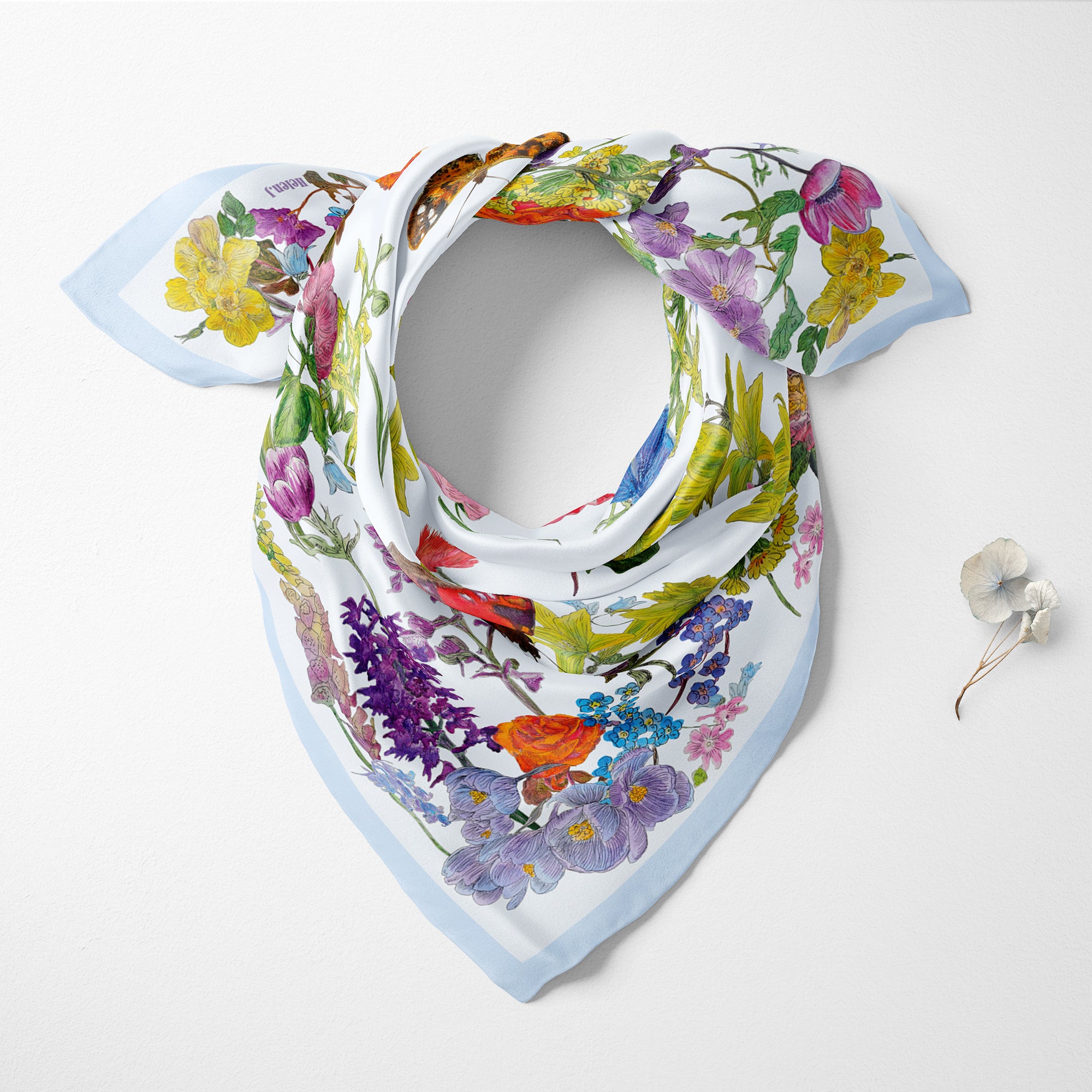 Peak Flora Organic Silk Twill Scarf